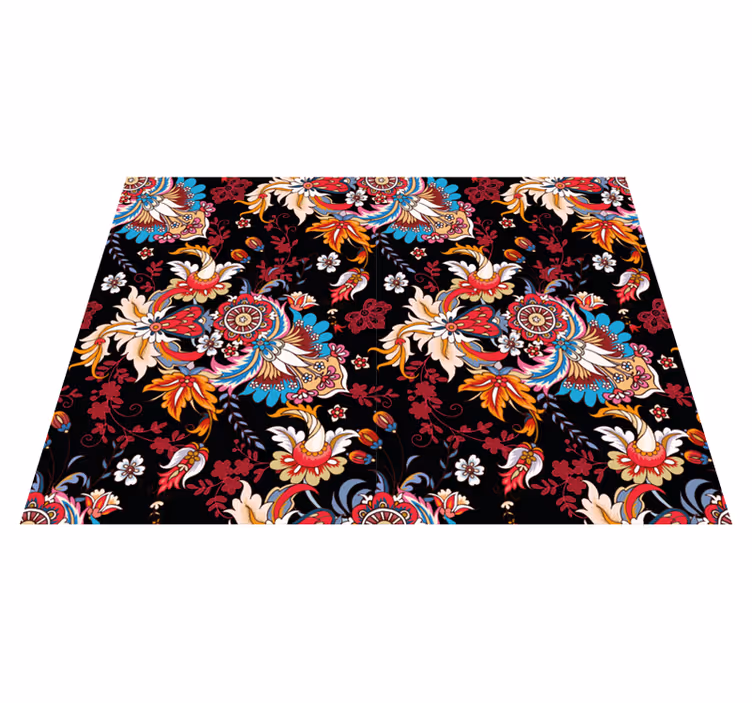 Tappeto vinile Mandala ispirazione botanica - TenStickers