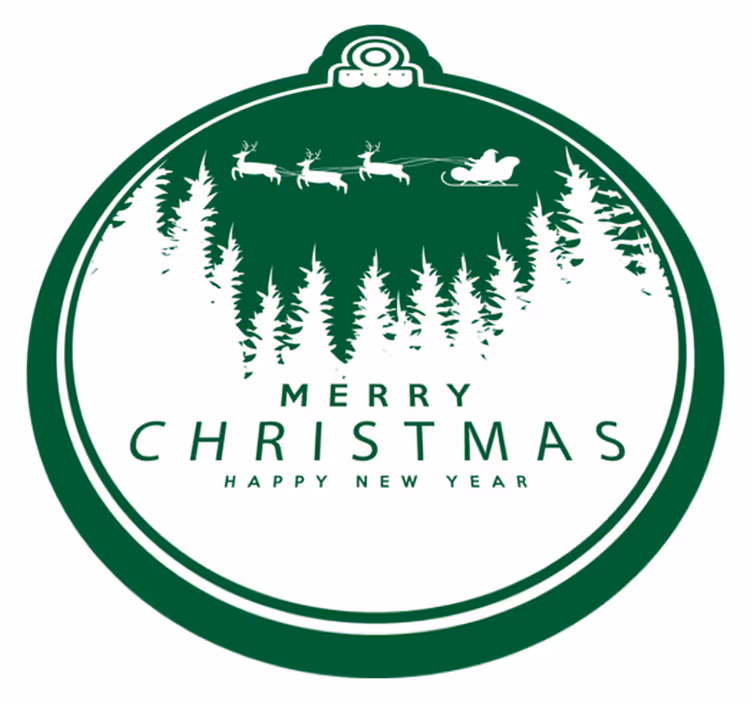 Tappeto Vinile Natale giro in slitta - TenStickers
