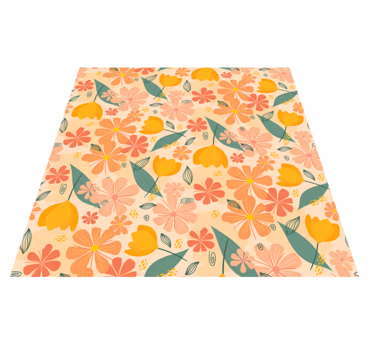 Tappeto vinile fiori fiori di primavera - TenStickers