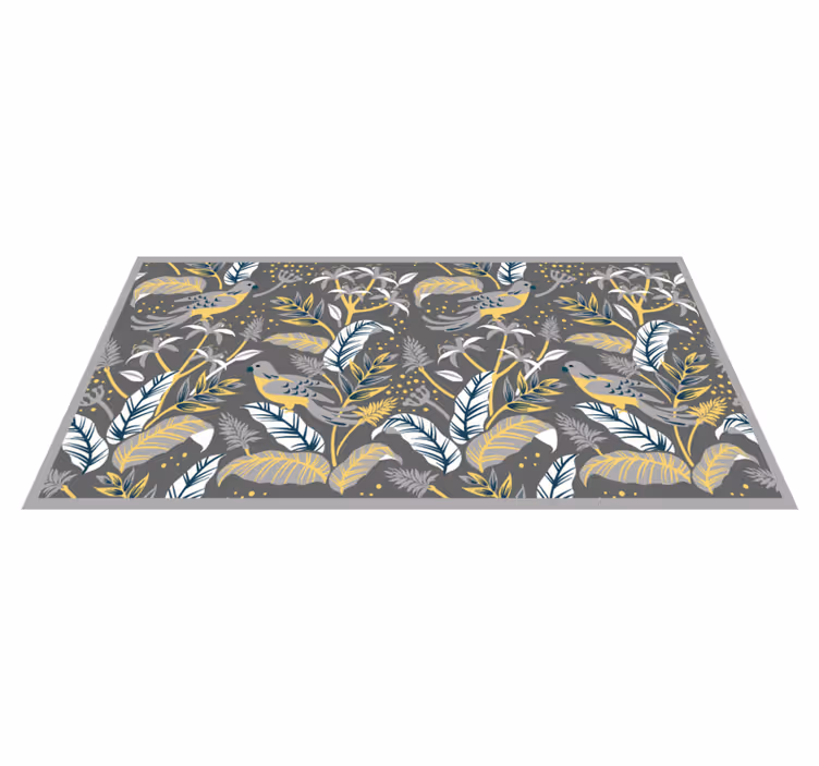 Tappeto vinile fiori stampa di vegetazione tropicale - TenStickers