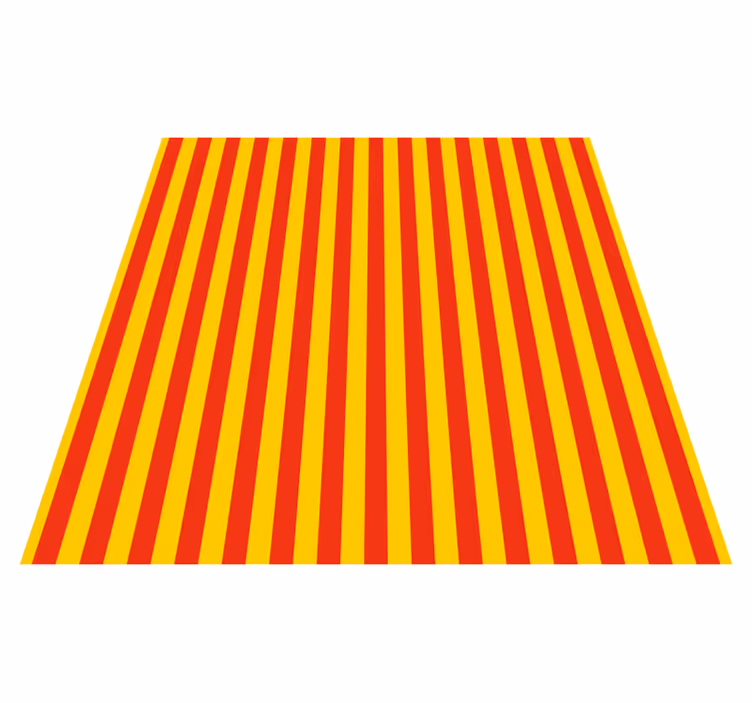 Tappeto vinile strisce rosso e giallo verticale - TenStickers