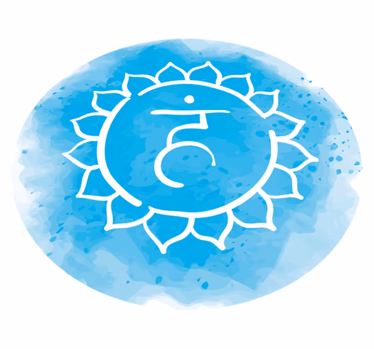 Tappeto vinile Mandala simbolo blu sereno - TenStickers