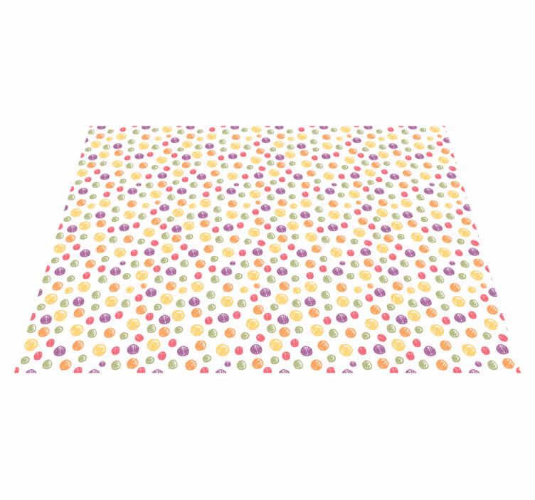 Tappeto vinile per bambini pois colorati - TenStickers