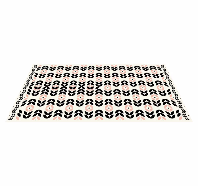 Tappeto vinile moderno motivo geometrico floreale - TenStickers