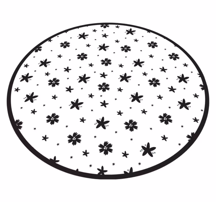 Tappeto vinile fiori motivo stelle floreali - TenStickers