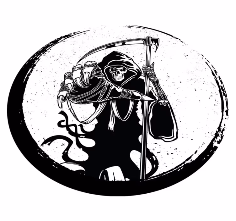 Tappeto vinile Halloween motivo del mietitore - TenStickers