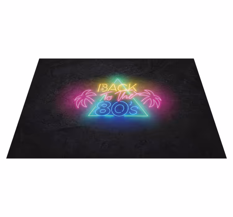Tappeto vinile vintage ritorno agli anni '80 - TenStickers