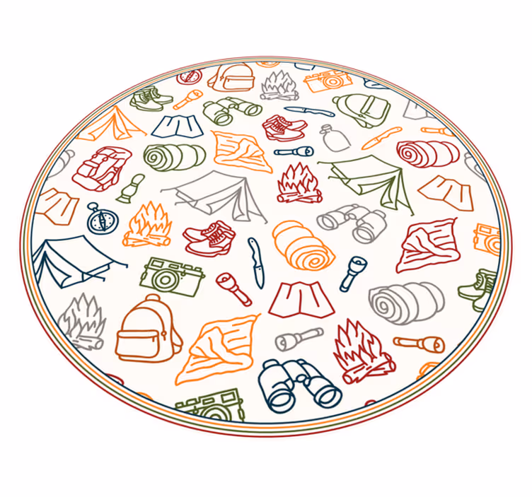 Tappeto vinile per bambini icone di avventura - TenStickers