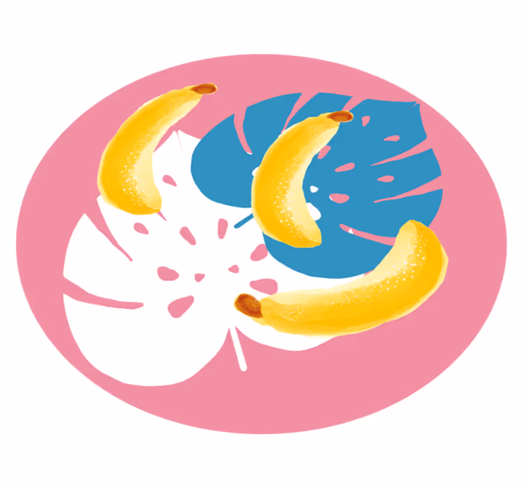 Tappeto pvc cucina motivo di banana tropicale - TenStickers