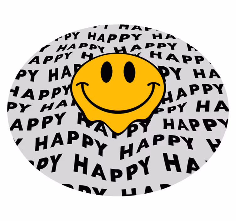 Tappeto vinile per ragazzi grafica del sorriso felice - TenStickers