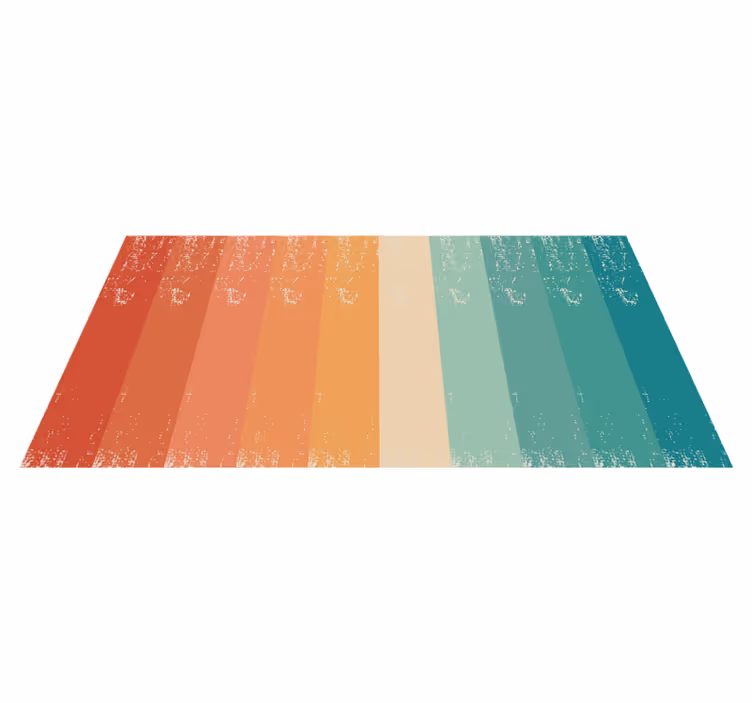 Tappeto vinile minimalista strati di strisce colorate - TenStickers