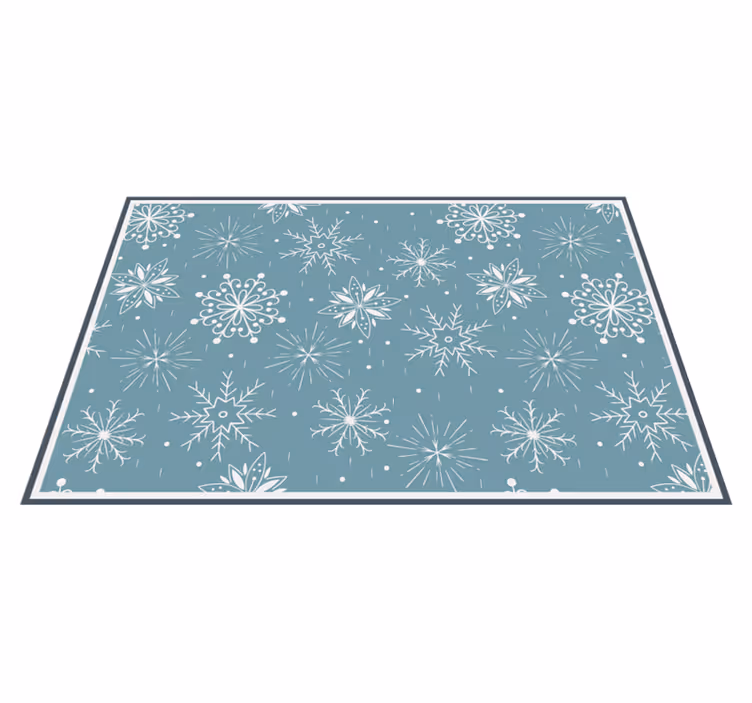 Tappeto Vinile Natale stile fiocco di neve - TenStickers
