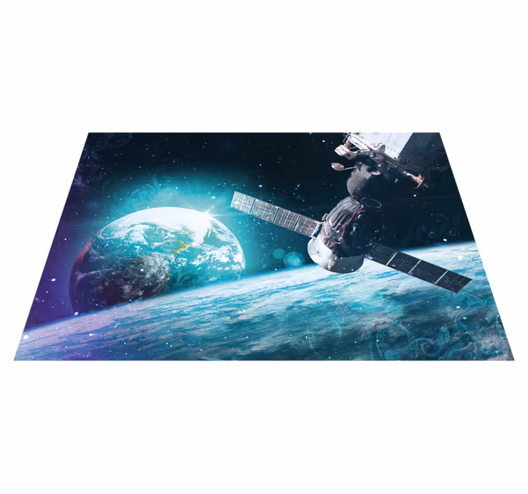 Tappetto vinile stelle esplorazione del viaggio galattico - TenStickers