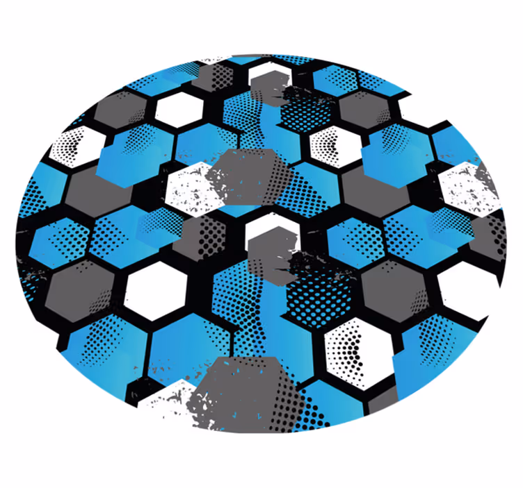 Tappeto vinile geometrico spinta del modello esagonale - TenStickers