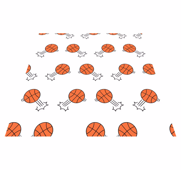 Tappeto vinile per bambini modello di movimento del basket - TenStickers
