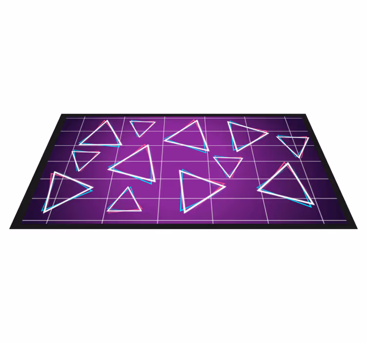 Tappeto vinile geometrico motivo triangoli vivaci - TenStickers