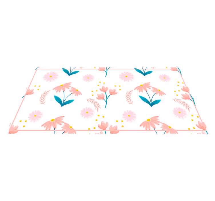 Tappeto vinile fiori fioritura primaverile floreale - TenStickers