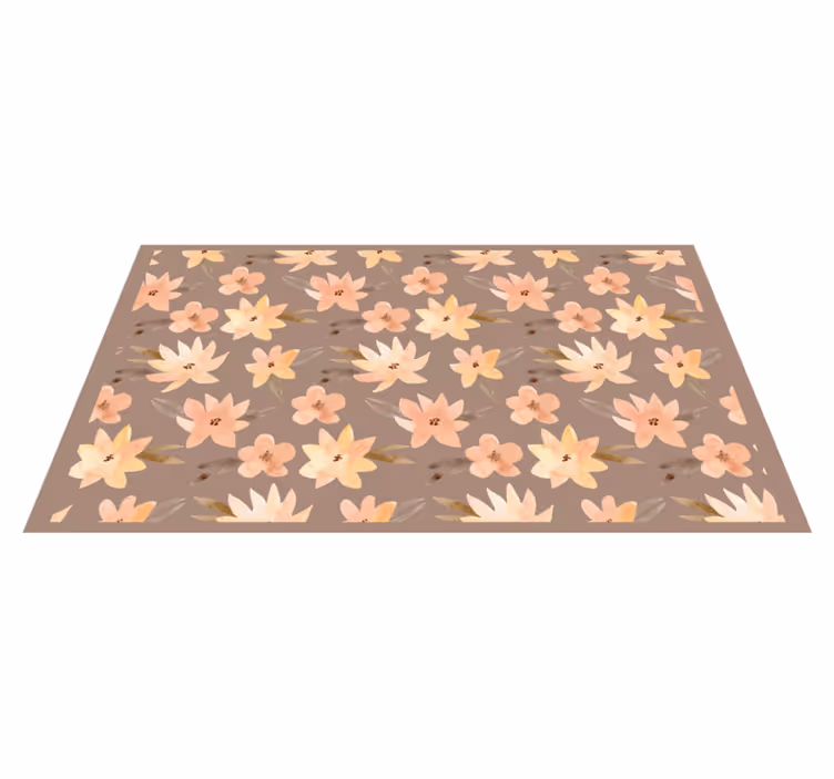 Tappeto vinile fiori motivo floreale - TenStickers