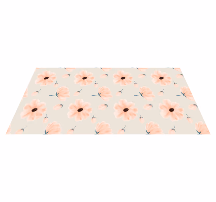 Tappeto vinile fiori motivo delicato - TenStickers
