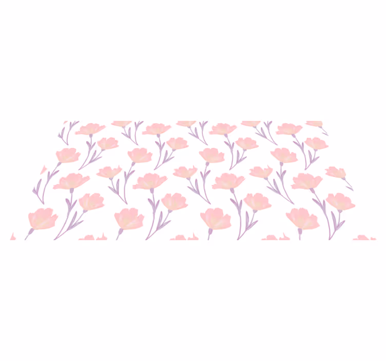 Tappeto vinile fiori motivi floreali morbidi - TenStickers