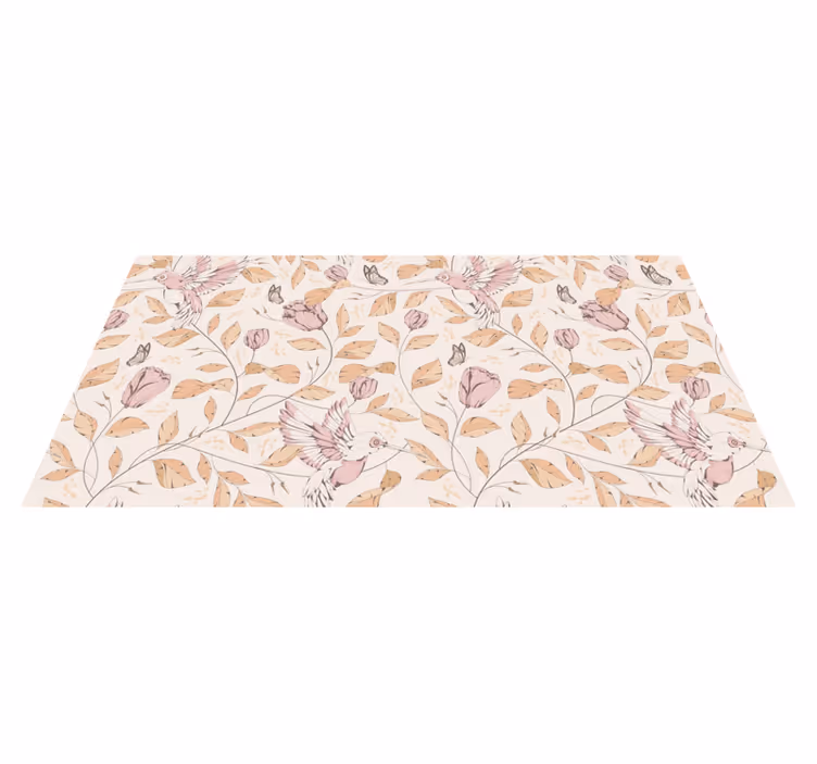 Zerbino pvc eleganza floreale pastello - TenStickers