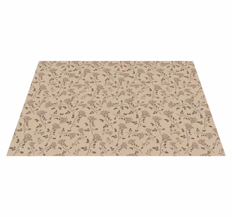 Tappeto vinile fiori motivo floreale sottile - TenStickers