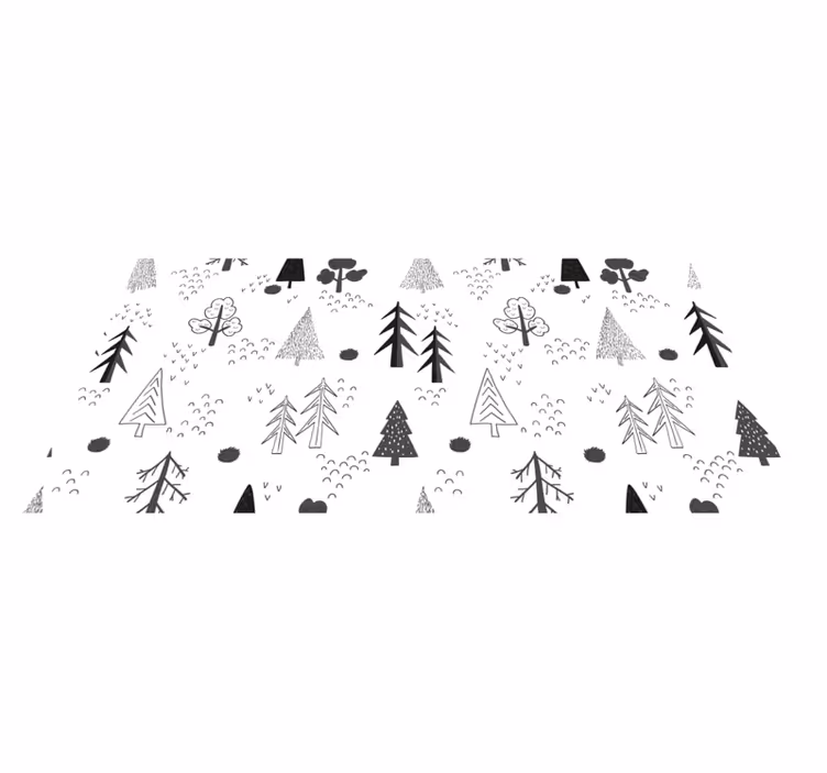 Tappeto vinile nordico modello ad albero - TenStickers