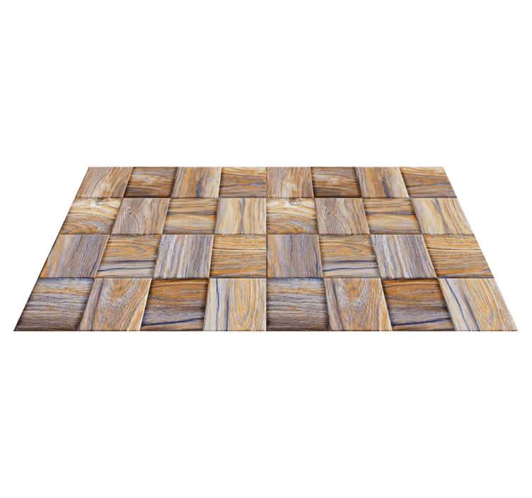Tappeto vinile effetto legno stile a blocchi - TenStickers