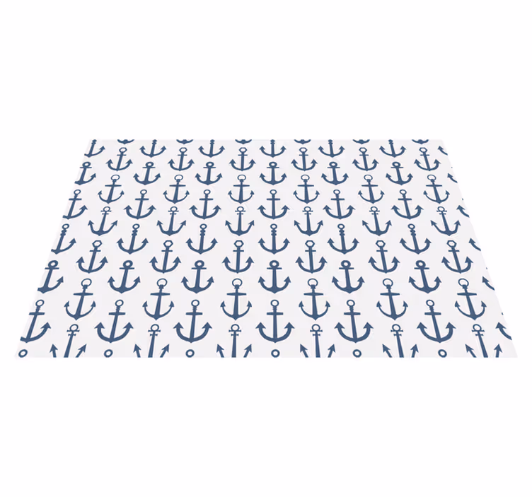 Tappeto vinile bagno tema dell'ancora nautica - TenStickers