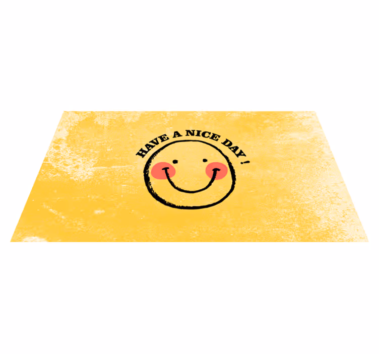 Tappeto vinile frase buona giornata! - TenStickers