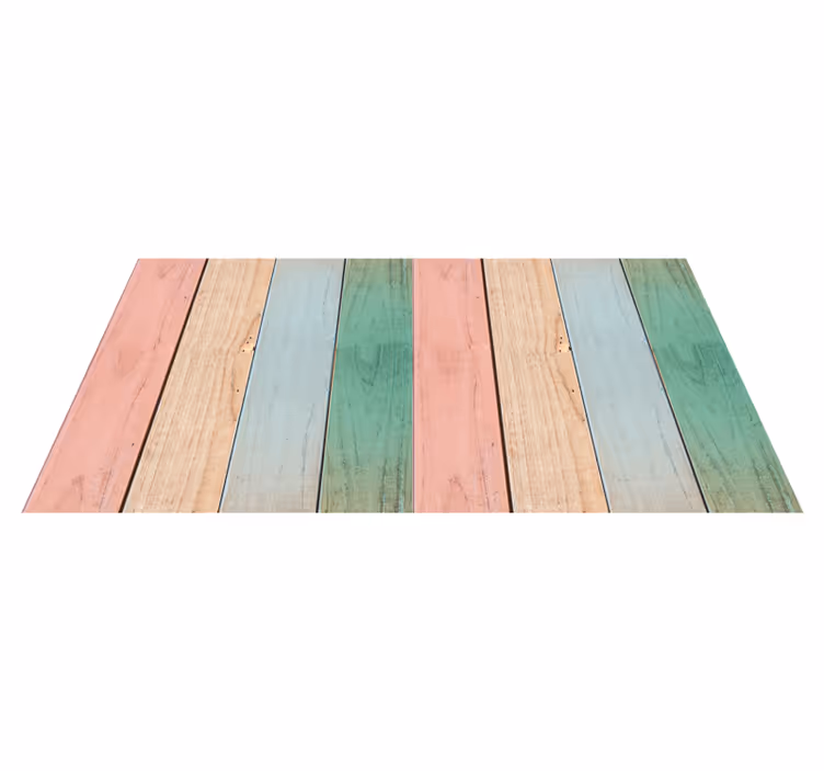 Tappeto vinile effetto legno superficie pastello - TenStickers