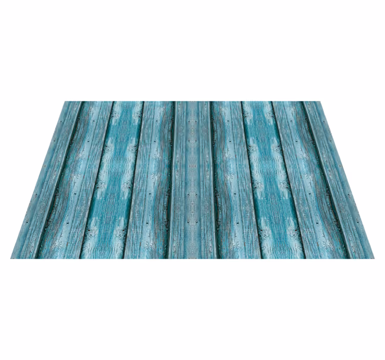 Tappeto vinile effetto legno motivo blu consumato - TenStickers