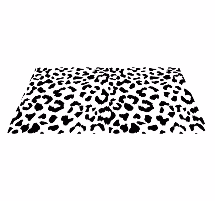 Tappeto vinile stampa animale motivo leopardo nero - TenStickers