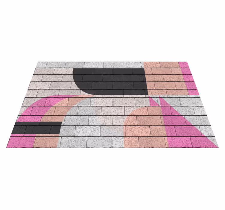 Tappeto vinile geometrico segmenti di colore concettuali - TenStickers