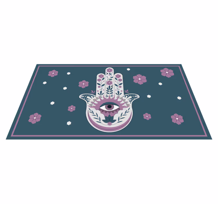 Tappeto vinile Mandala stile mano di hamsa - TenStickers