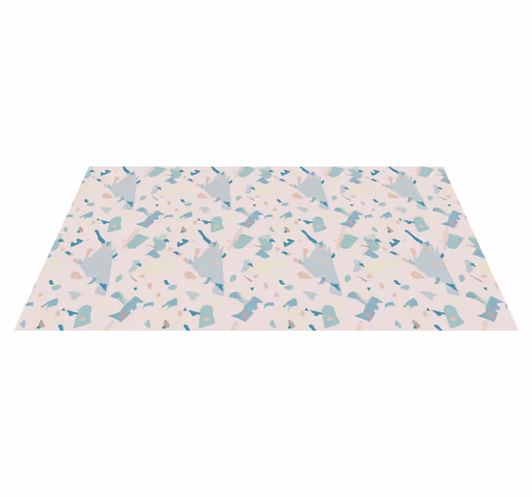 Tappeto vinile effetto marmo forme astratte pastello - TenStickers