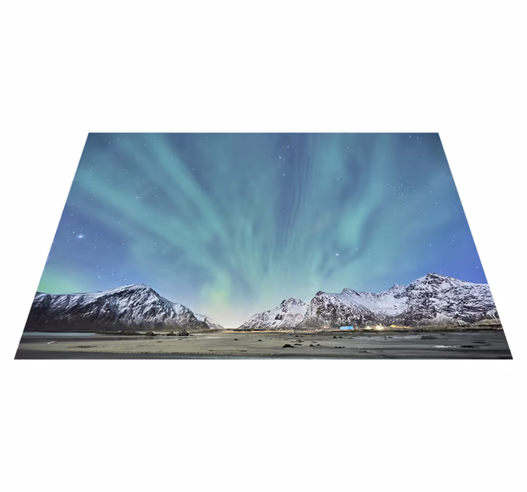 Tappeto vinile natura bellezza dell'aurora boreale - TenStickers