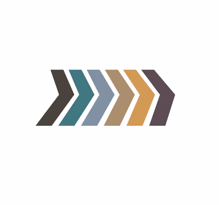 Tappeto vinile minimalista strisce a motivo chevron - TenStickers