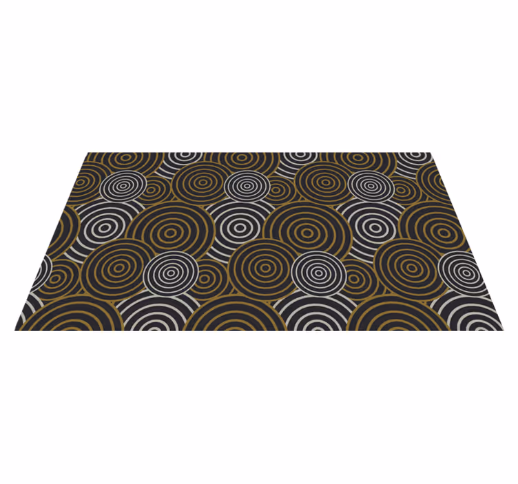 Tappeto vinile geometrico cerchi in contrasto - TenStickers