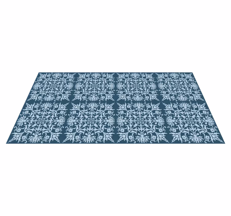 Tappeto vinile fiori modello con motivo floreale - TenStickers