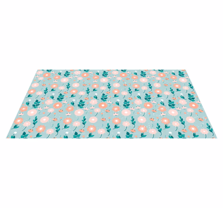 Tappeto vinile fiori motivo floreale primaverile - TenStickers