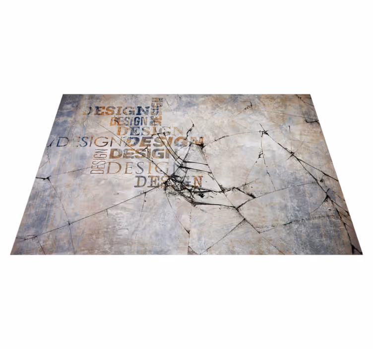 Tappeto in vinile pietre tipografia in pietra crepata - TenStickers