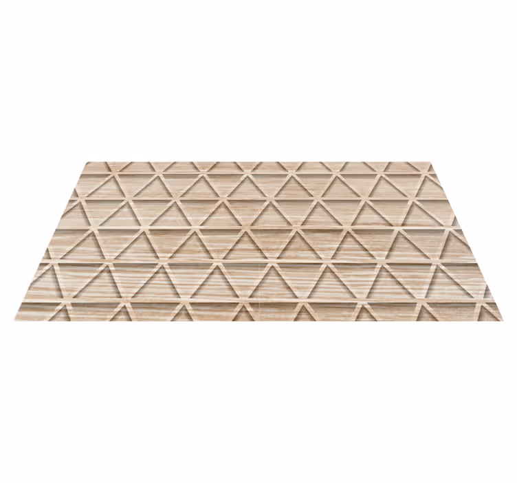 Tappeto in pvc legno disegno geometrico del triangolo - TenStickers