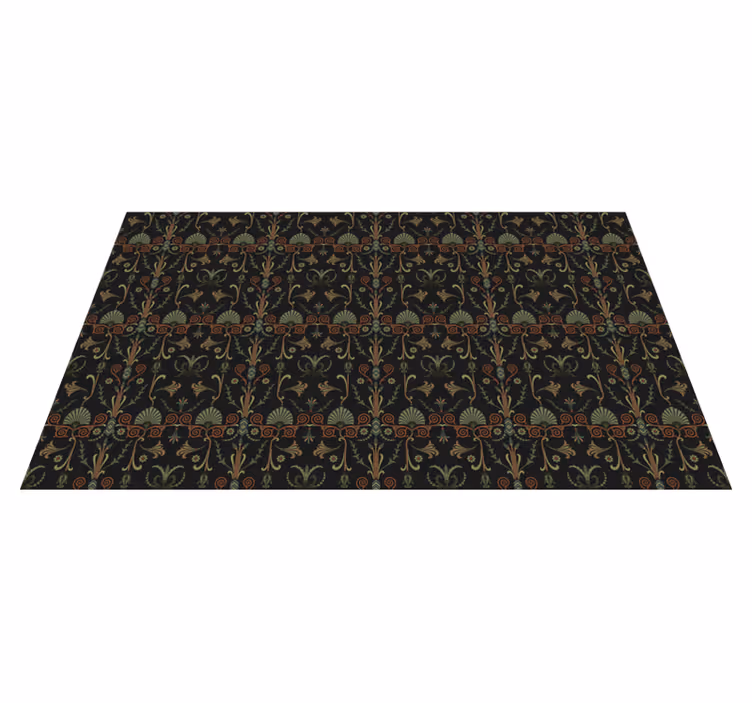 Tappeto in pvc retro/vintage ornate Botanical Patterns - TenStickers