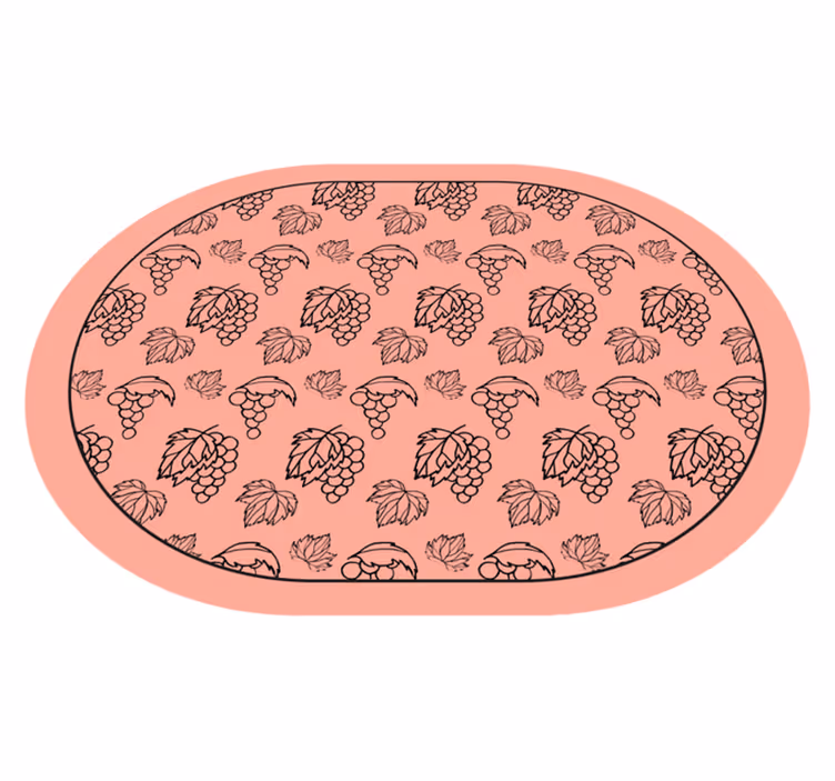 Tappeto vinile fiori modello di uva botanica - TenStickers