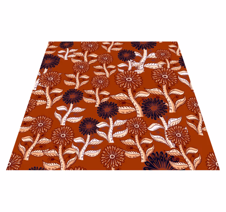 Tappeto vinile fiori armonia del motivo floreale - TenStickers