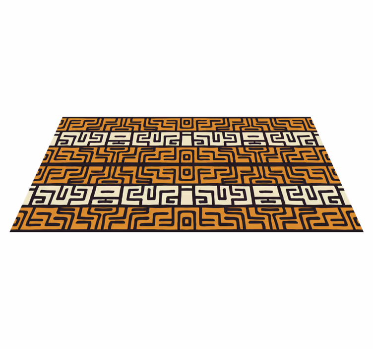 Tappeto vinile strisce motivo geometrico a labirinto - TenStickers