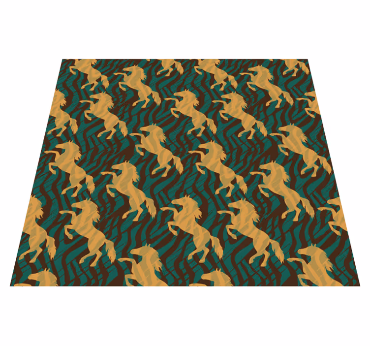 Tappeto vinile stampa animale motivo safari sovrapposto - TenStickers