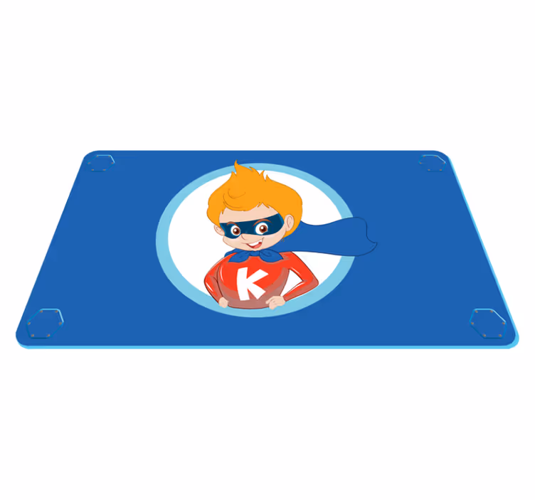 Tappeto vinile per bambini personaggi cartoon supereroi - TenStickers