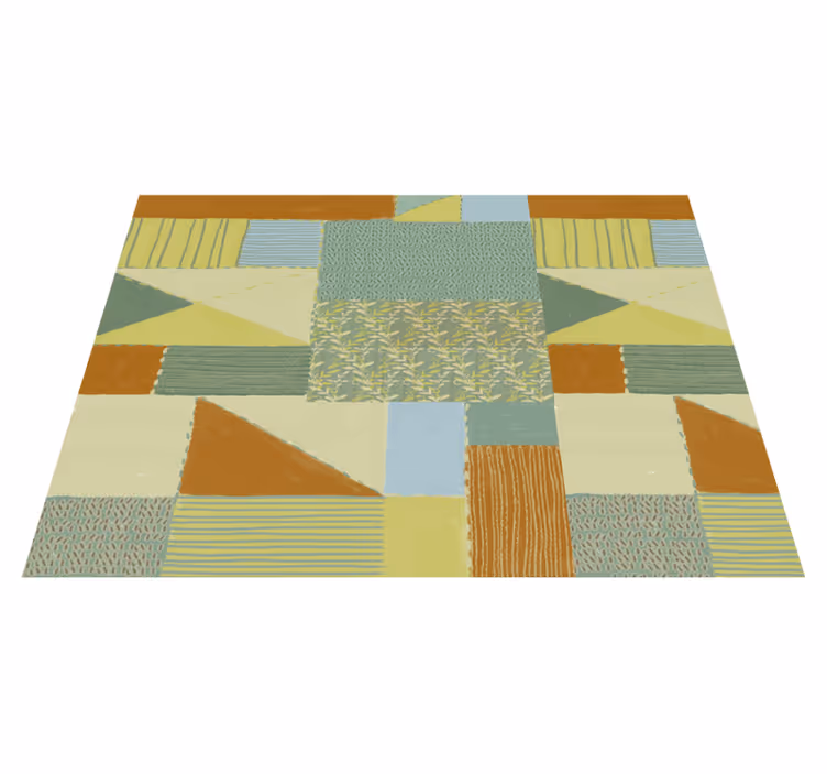 Tappeto vinile geometrico arazzo patchwork geometrico - TenStickers